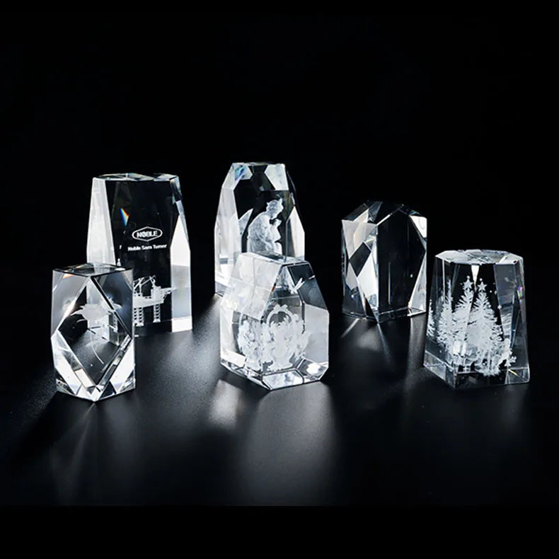 Factory  K9  Blank Crystal Block in Multiple Shape 505080mm Clear Laser Engraving Custom 3D Crystal Blank   WDY 0460