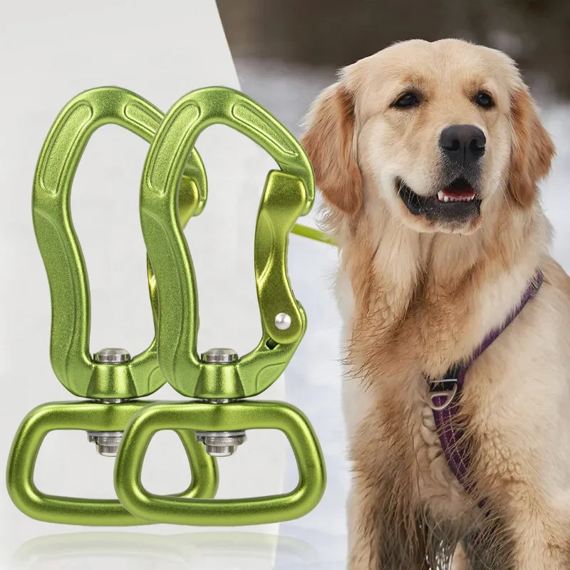 Custom Logo Small Swivel Carabiner Dog Leash Clip Anti-Twist Aluminum Hook for Dog Leash Keychain
