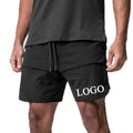 Wholesale Custom  Loose Quick Dry Fitness Running Shorts Polyester Men's Shorts With Zipper Pockets