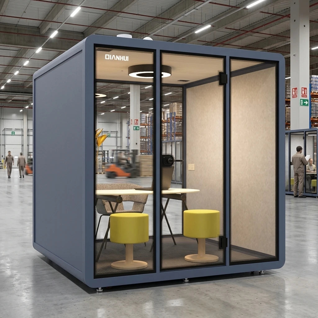 Modern Mini Office Soundproof Studio Booth for Office Building Aluminium Alloy Structure Prefab Homes CE/ISO