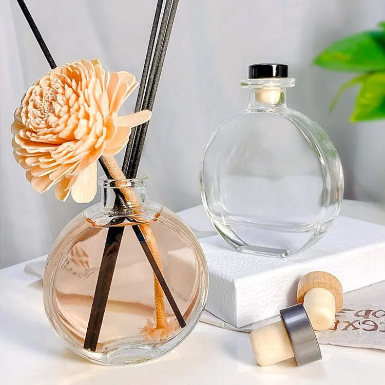 Creative 100ml clear Perfume Diffuser Bottle Empty  Glass Bottle with Stopper