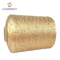 Charmkey Polyester Fancy 3 mm Hand Knitting Silver Color Glitter Beads Sequin Yarn with Sequined on Yarn for Crocheting