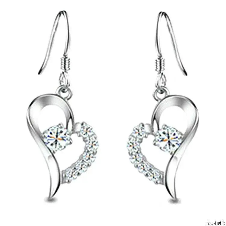 Factory Wholesale Simple Luxury Lovely Silver Earring for Woman with CZ Zircon Fashion Jewelry Gift Wedding Party Women Earrings