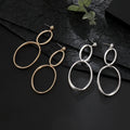 TongLing America European Minimalist Earrings Geometric Oval Earrings Women Jewelry for Wholesale