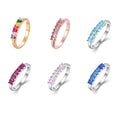 QX Wholesale Custom OEM Fine Luxury Jewelry 18K Gold Plated 925 Sterling Silver Cubic Zirconia Engagement Wedding Women Rings