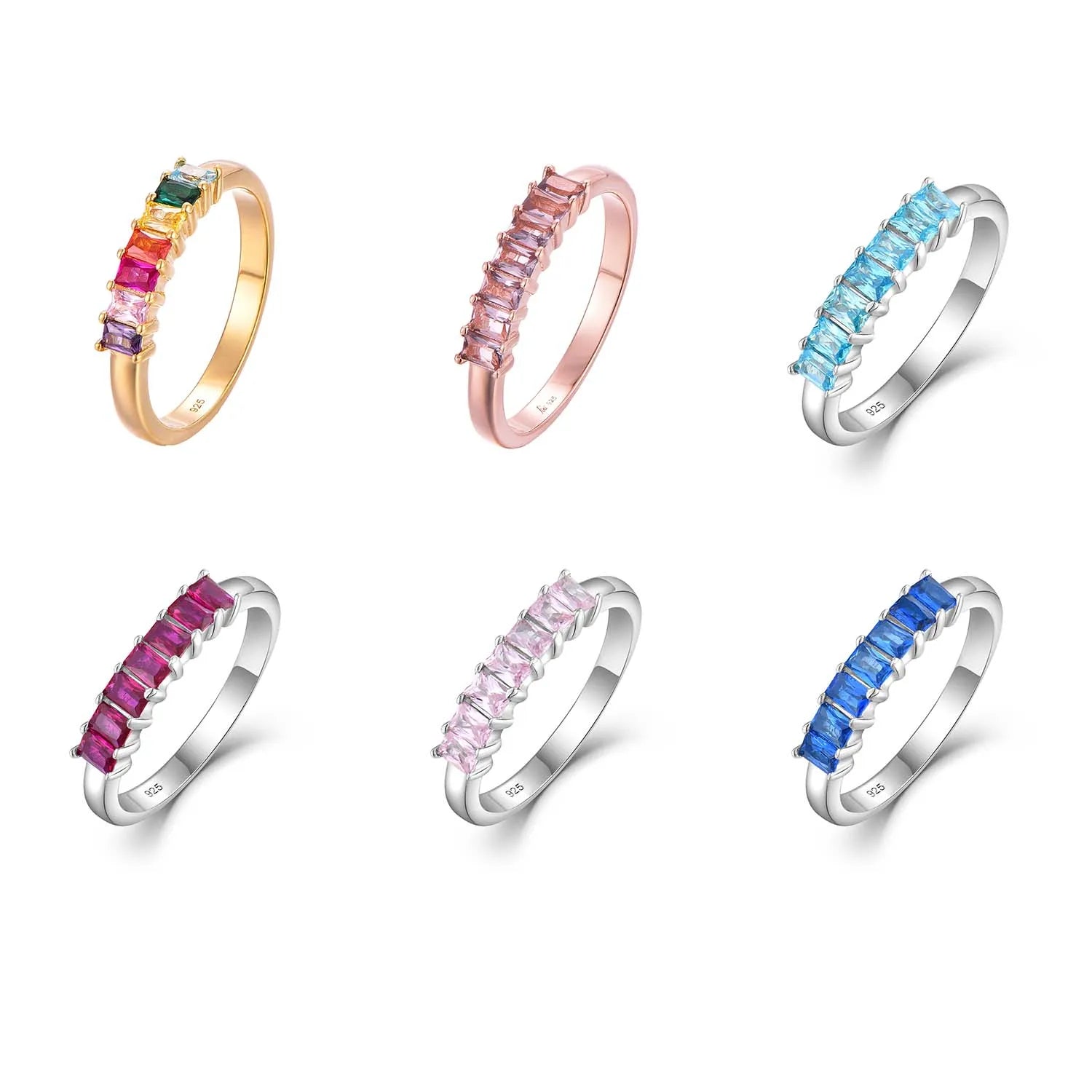 QX Wholesale Custom OEM Fine Luxury Jewelry 18K Gold Plated 925 Sterling Silver Cubic Zirconia Engagement Wedding Women Rings