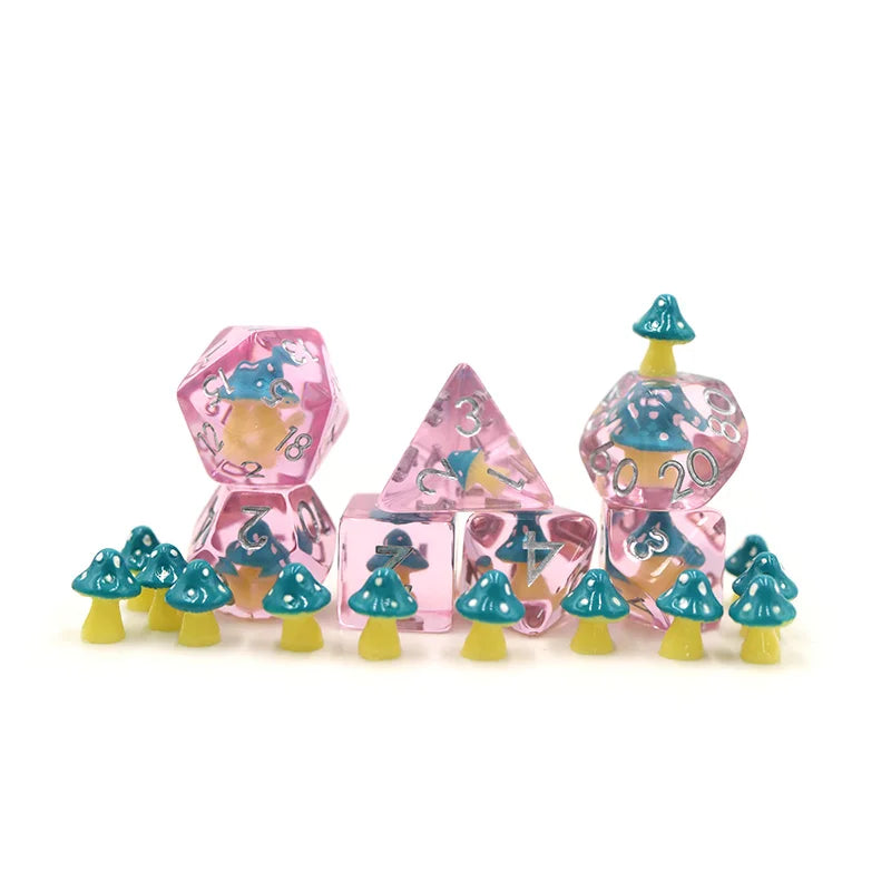 Custom Mushroom Dice Polyhedral Dnd 16mm Resin Rpg Dice