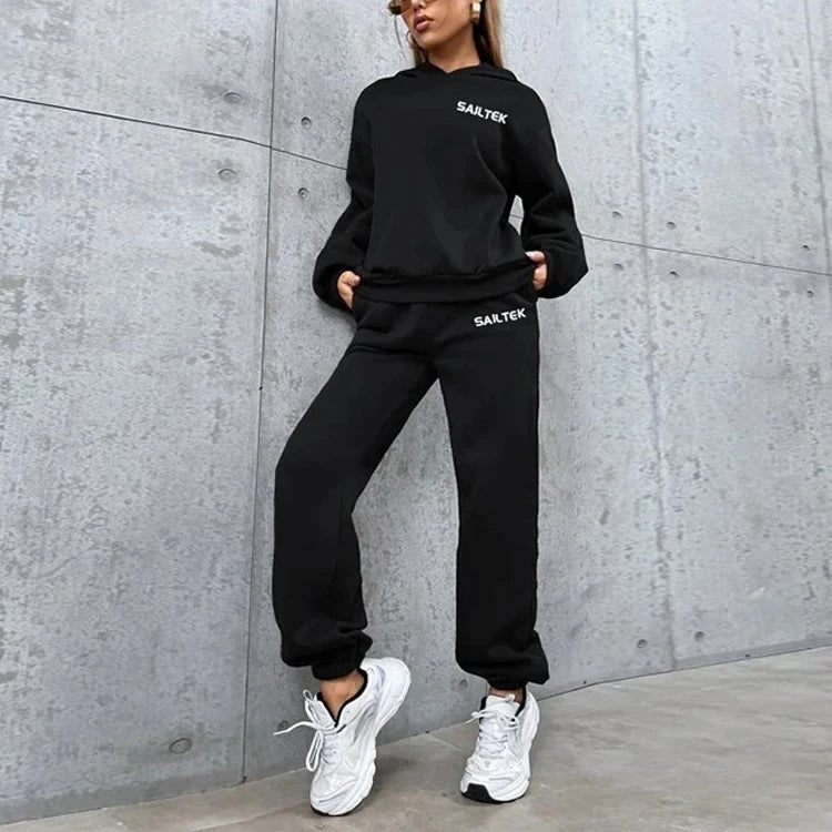 Wholesale Women's Clothing 2026 Custom Tracksuit 2 Piece Hoodie and Sweatpants Sets Jogging Suit Oversize Ladies Two Piece Set