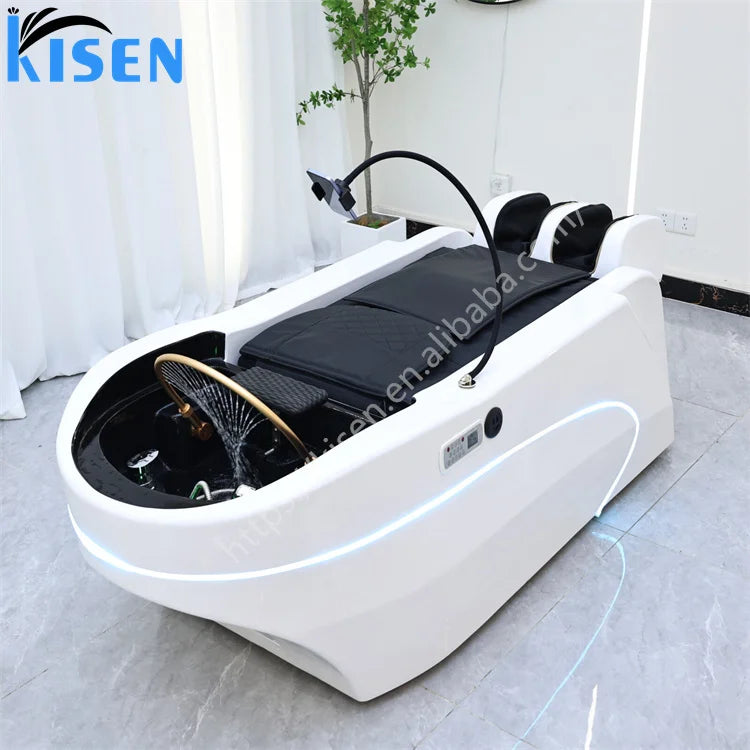 Factory Wholesale Optional Hair Washing Chair Modern Spa Salon Hair Washing Head Spa Therapy Chinese Thai Shampoo Massage Bed