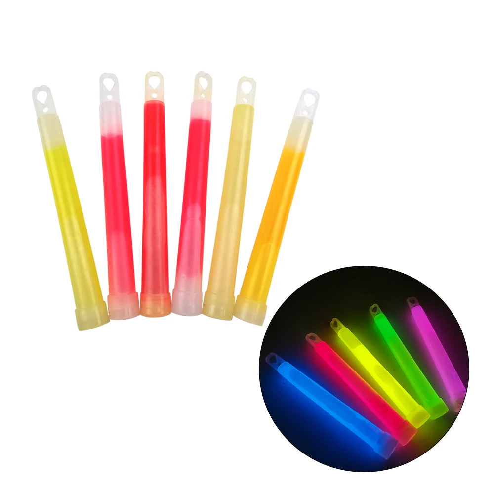 6 Inches Cheap Led Big White Biodegradable Glow Sticks to Etched Custom Party Neon Light Stick