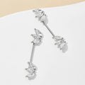 High Quality Gold Plated 316L Surgical Stainless Steel Zircon Nipple Piercing Bars Body Jewelry for Wedding