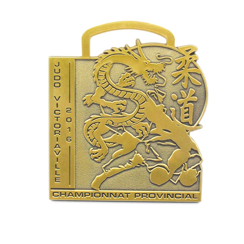 Wholesale Cheap Design Your Own Blank Zinc Alloy 3D Gold Award Marathon Running Custom Metal Sport Dragon Medal