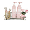 Modern Corner Drilling Free Stainless Steel Chrome Finish Bathroom Kitchen Wall Mounted Shower Caddy Shelf Easy Install