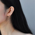 Korean Style 925 Sterling Silver Women Simple Design Geometric Plain Earrings