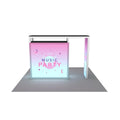 Vogue Customized Logo Reusable LED Backlit Frameless Aluminum SEG Fabric Exhibition Booth Light Box Promotion Trade Show Counter