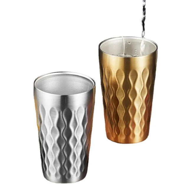 Hot Selling Modern Eco-Friendly 304 Stainless Steel Double Wall Drinking Tumbler 350 ml Custom Logo for Restaurant Daily Use Bar
