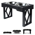 ZMaker New Designer Double Stainless Steel Raised Dog Bowl Adjustable Elevated Dog Bowls for All Stages Dogs