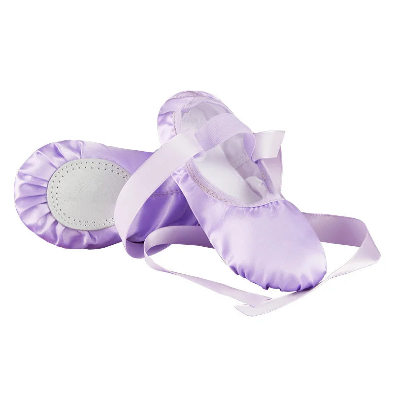 Ballerina Slippers Flats Stain Ballet Ballet Shoes Dance for Women and Girls Kids