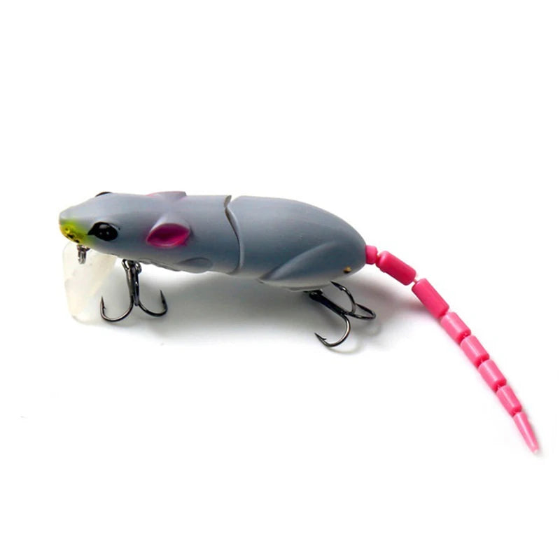 85mm 15.5g Mouse Rat Multi Jointed Fishing Lure Trout Lure Top Water Hard Bait Floating Multi Jointed Lure