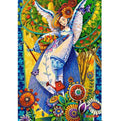 LS Wholesale DIY Diamond Painting Full Round Drill AB 5D Classic Style Angel Girl Canvas Wall Art Portrait Subject Dot Painting