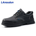 LAnoudun Leisure Series Men's Safety Shoes New Fashion Anti-Puncture Safety Shoes Steel Rubber Sole Microfiber for Factory