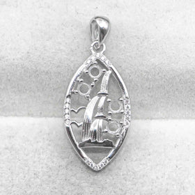 Sterling Silver 3*3mm Semi Mount Pendant Empty Frame Blank Support Setting S925 Base Holder Without Center Stone for DIY Inlay