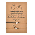 Heart Stars Moon Sun Crown Ball Beads Clover Charm Shield of David Pinky Swear Promise Couple Bracelets with Make a Wish Card