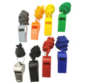 Wholesale Professional Cheap Customized Promotional Sport Referee Plastic Whistle With Lanyard