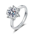 MR37 Custom 925 Sterling Silver Flower Wedding Rings for Women Solid Genuine Moissanite Diamond Engagement Fine Jewelry