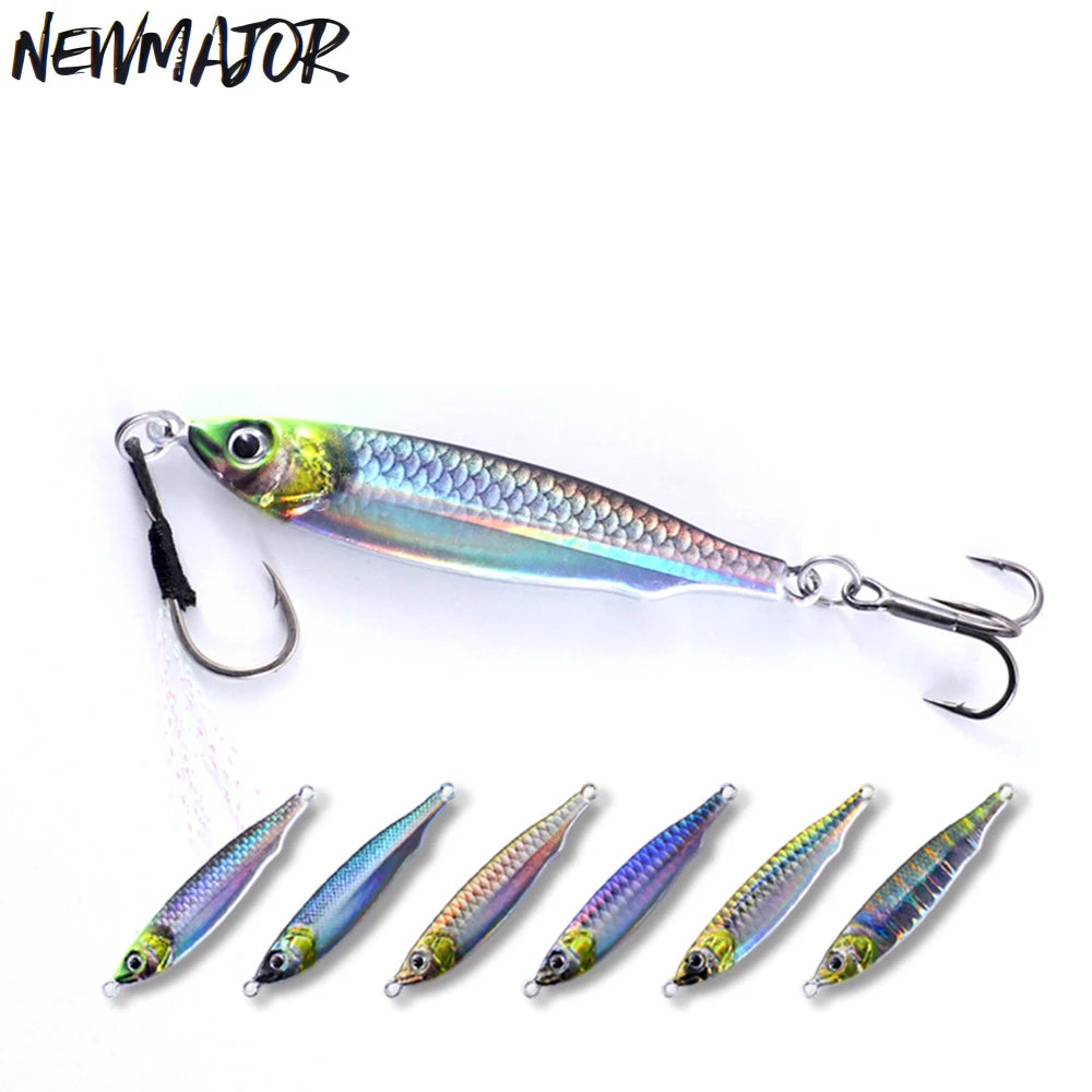 NEWMAJOR 7-80g Ultra Slim Jig 3D Printed Lead Artificial Hard Bait Fishing Lure Lifelike Sea Shore Stream Jigging Slow Lure