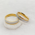 Classic Western 2pcs Wedding Engagement Rings Sets for Couples Love Alliance 24k Gold Plated Women Fashion Jewelry Wholesale