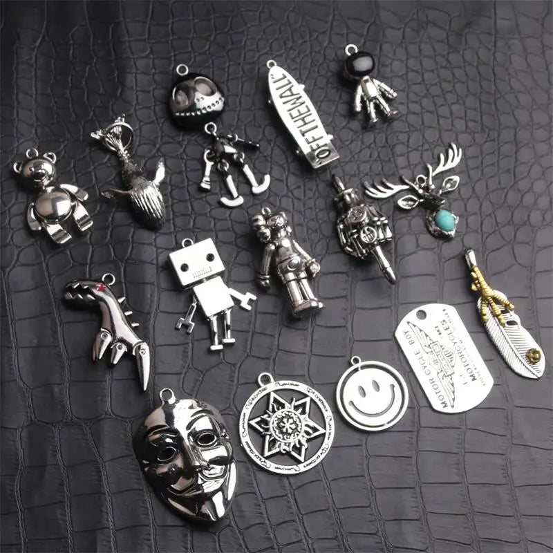 DIY Versatile Titanium Steel Chain Hip Hop Necklace Personalized Pendant Jumpy Sweater Chain Accessories for Man Anfd Women