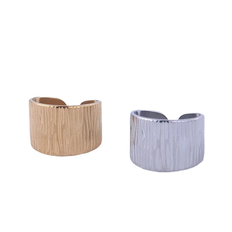 Beimai OEM Retro Punk Simple Stainless Steel Rings