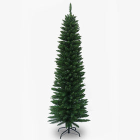 7ft(210cm) Pencil Tree Slim Christmas Tree Artificial Pencil Christmas Tree PVC for Holiday Decoration