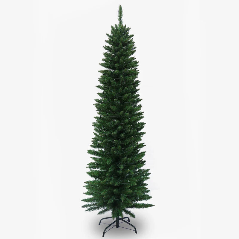 7ft(210cm) Pencil Tree Slim Christmas Tree Artificial Pencil Christmas Tree PVC for Holiday Decoration