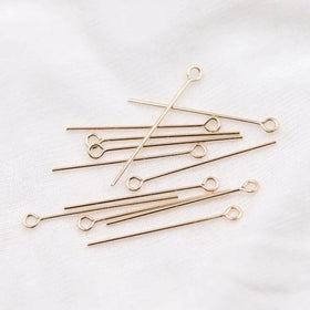 Non Tarnish GF 14K Gold Filled 9 Eye Pins for DIY Jewelry Findings Earring Necklace Making Accessories