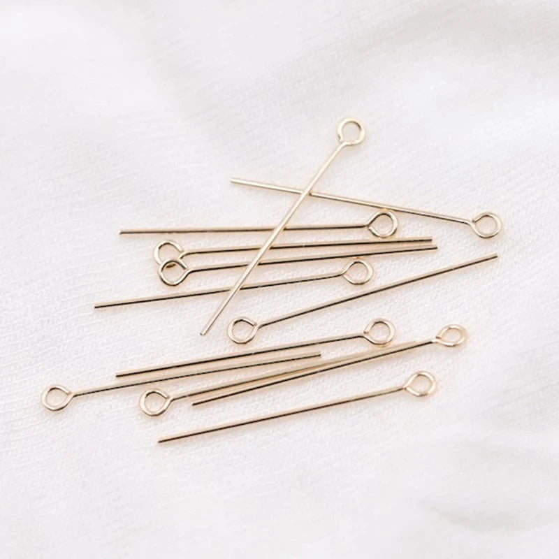 Non Tarnish GF 14K Gold Filled 9 Eye Pins for DIY Jewelry Findings Earring Necklace Making Accessories