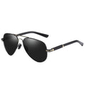 A545 Retro Custom Men's Sunglasses Handmade in China with Polarized round Pilot Lenses Silver/Grey Frame Tac Material