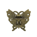 Stock Supply Box Accessories 60 X 53mm Large butterfly Shaped Gold and Antique Brass Jewelry Box Locks