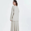 NisaModest Loose Plus Size Seamless Abaya Spring Women's Islamic Prayer Dress with Pockets Cotton Linen MegaBDM