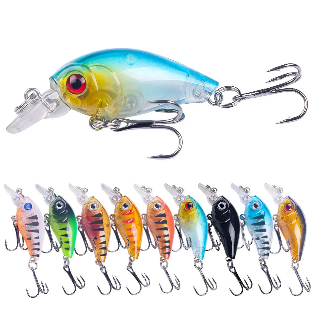 Wholesale CB005 4.5cm 4g Artificial Hard Plastic Mini Crank Baits Fishing Lures MegaBDM