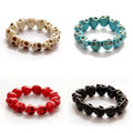 Jachon Custom Fashion Colorful Synthetic Turquoise Skull Beaded Bracelet New Style Geometric Turquoise Bracelet