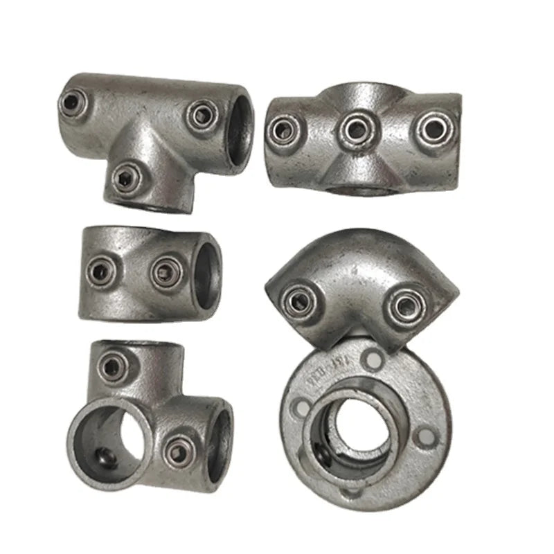 26.9mm 33.7mm 42.4mm 48.3mm Pipe Round Clamp Galvanized Malleable Iron Pipe Clamp Fittings