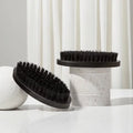 Wholesale Custom OEM Laser Printing Logo Beard Brush Black Wooden Boar Bristle Beard Brush for Mustache