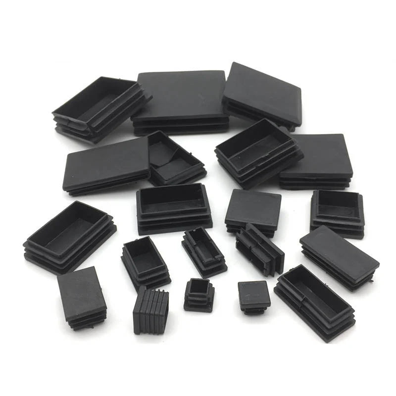 Square Plastic Tube Inserts Glide End Plugs for Chair Table Stool Legs Furniture Pads for Tubing Pipes