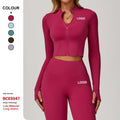 Custom High Quality Zipper Outdoor Running Sports Yoga Jacket Fitness Long Sleeve Jacket Women Quick-Drying Yoga Clothes