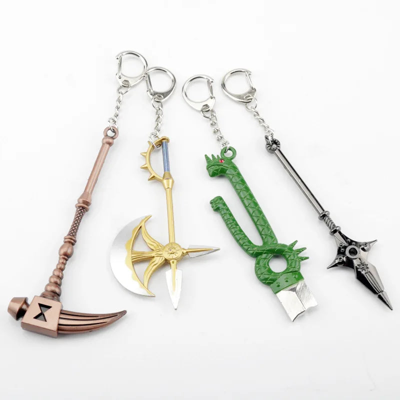 8 Style Seven Deadly Sins Weapon Key Holder Anime Meliodas Dragon's Sin of Wrath Zinc Alloy Keychain