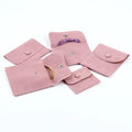 Luxury Custom Logo Velvet Jewelry Pouches Bag with Button for Gift Packaging MegaBDM