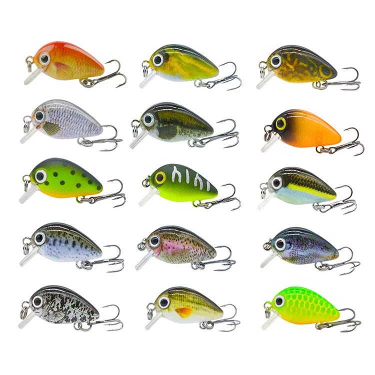 28mm 2g Artificial Colorful Hard Stream Wobblers Seabass Trolling Minnow Mini Fishing Crankbait Lure
