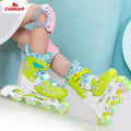 Kids Adjustable Inline Skating Shoes with ABEC-7 Bearings and Flashing Light-Up Wheels for Boys Girls Toddler Beginner Skaters